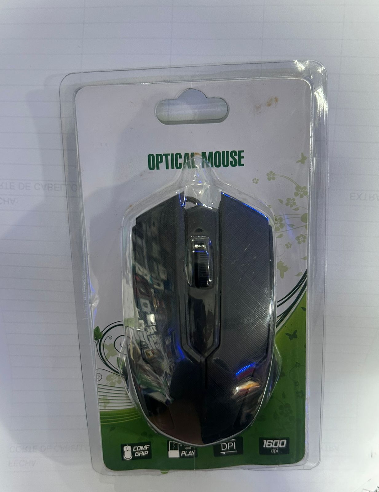 Reparación de MOUSE USB 1600DPI CAJA VERDE