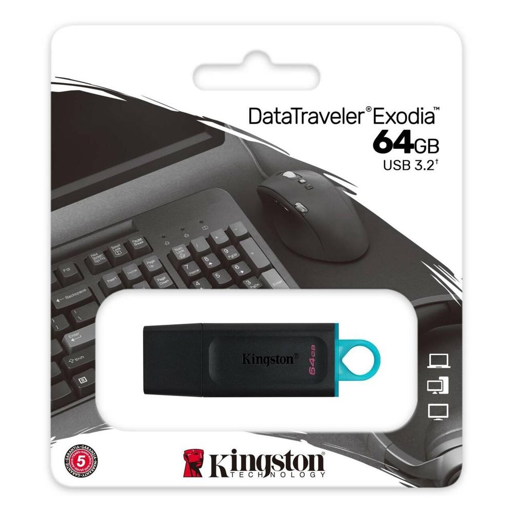 Reparación de MEMORIA USB KINGSTON 64GB NEGRO/CELESTE